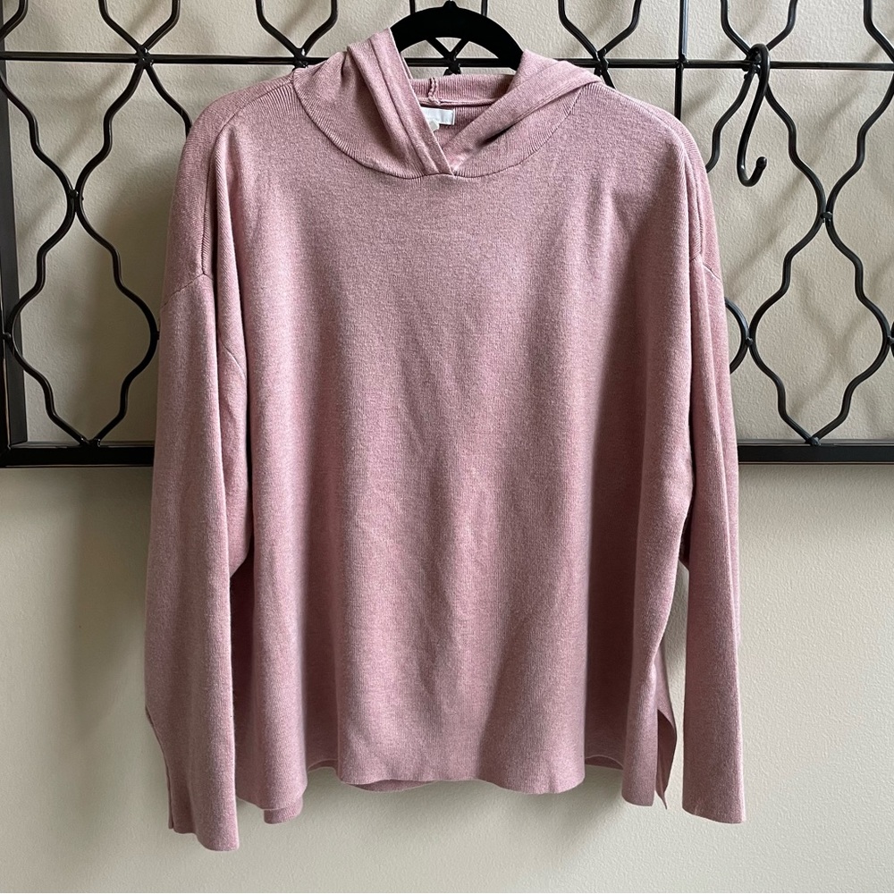 H&M rose pink hooded sweater size XL